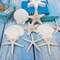 15 PCS Starfish and Scallop Shells, 2"-4" Natural Seashells White Seashells Large Seashells for Crafts Wedding Decor Beach Theme Party, Fish Tank and Vase Filler